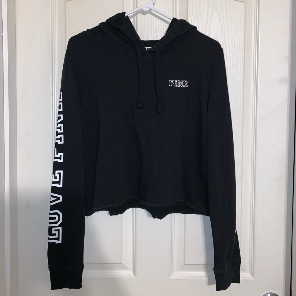 PINK Cropped Hoodie